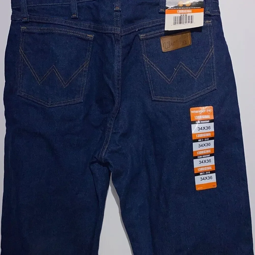 Wrangler Men’s Blue‎ Flame Resistant Jeans Size 34 x 36